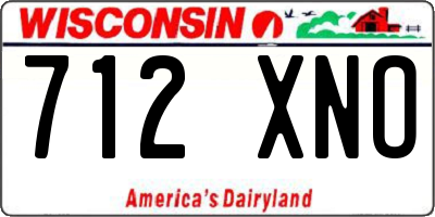 WI license plate 712XNO
