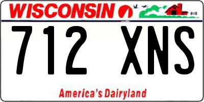 WI license plate 712XNS