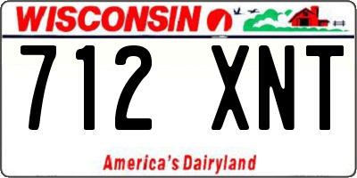 WI license plate 712XNT
