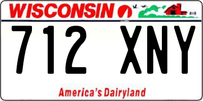 WI license plate 712XNY