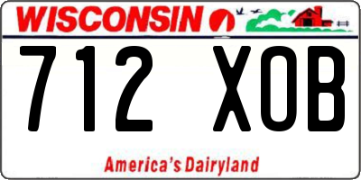WI license plate 712XOB