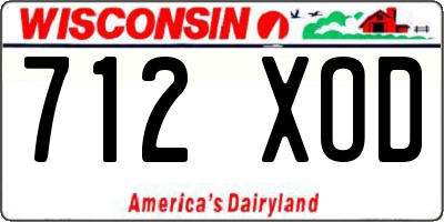 WI license plate 712XOD