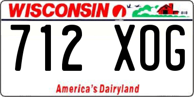 WI license plate 712XOG