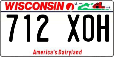 WI license plate 712XOH