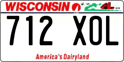WI license plate 712XOL