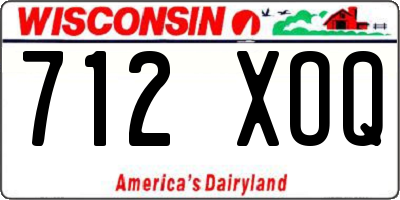 WI license plate 712XOQ