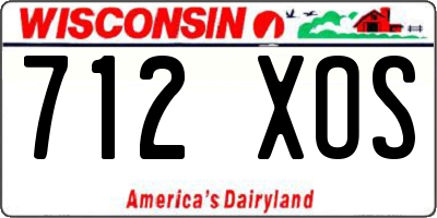 WI license plate 712XOS