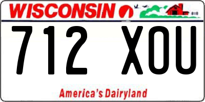 WI license plate 712XOU