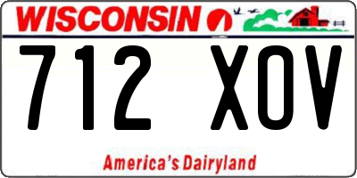 WI license plate 712XOV