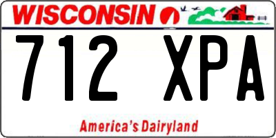 WI license plate 712XPA