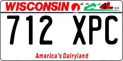 WI license plate 712XPC