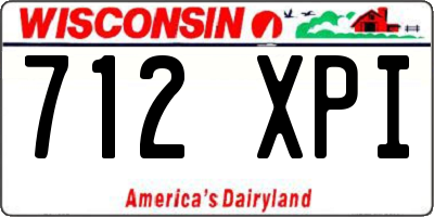 WI license plate 712XPI