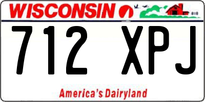 WI license plate 712XPJ