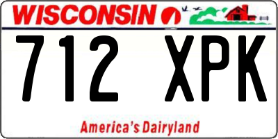 WI license plate 712XPK