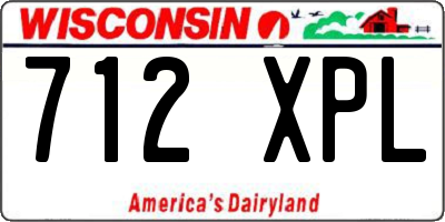 WI license plate 712XPL