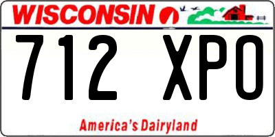 WI license plate 712XPO