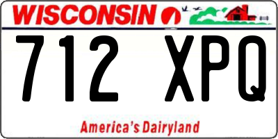 WI license plate 712XPQ