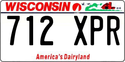 WI license plate 712XPR