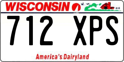 WI license plate 712XPS