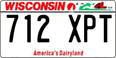 WI license plate 712XPT