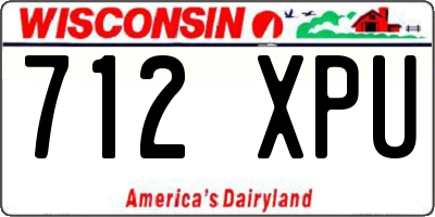 WI license plate 712XPU