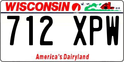 WI license plate 712XPW