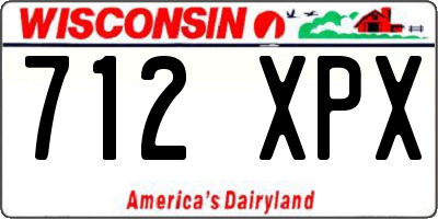 WI license plate 712XPX