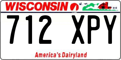 WI license plate 712XPY