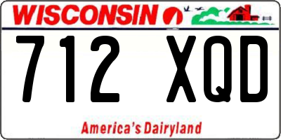 WI license plate 712XQD