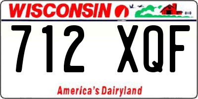 WI license plate 712XQF
