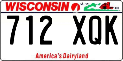 WI license plate 712XQK