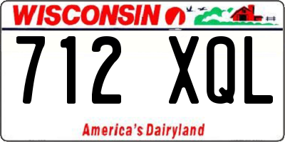 WI license plate 712XQL