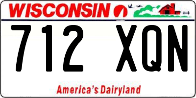 WI license plate 712XQN