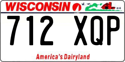 WI license plate 712XQP