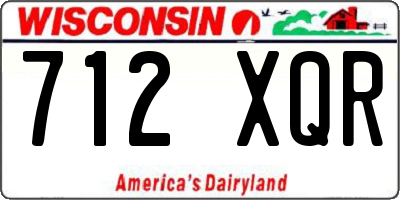 WI license plate 712XQR
