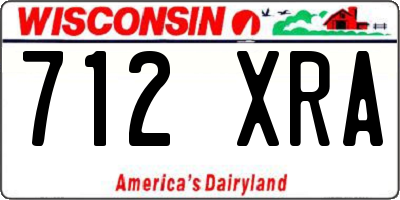 WI license plate 712XRA