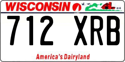 WI license plate 712XRB