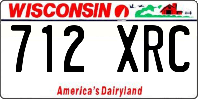 WI license plate 712XRC