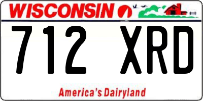 WI license plate 712XRD