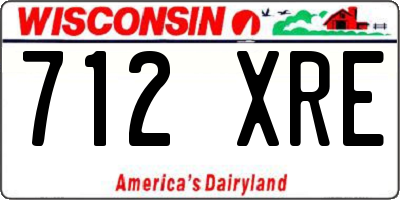 WI license plate 712XRE