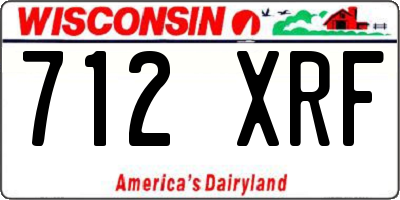WI license plate 712XRF