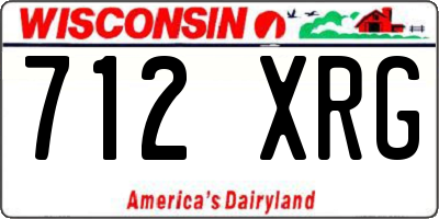 WI license plate 712XRG