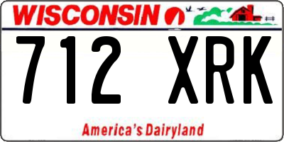 WI license plate 712XRK