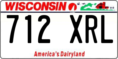 WI license plate 712XRL