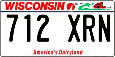 WI license plate 712XRN