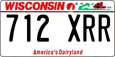 WI license plate 712XRR