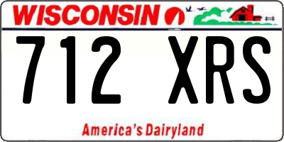 WI license plate 712XRS