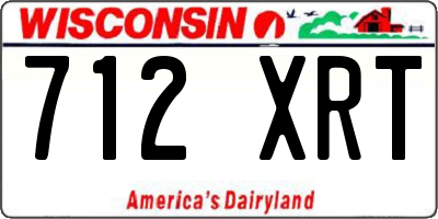 WI license plate 712XRT