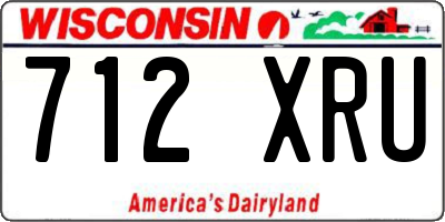 WI license plate 712XRU