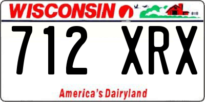 WI license plate 712XRX